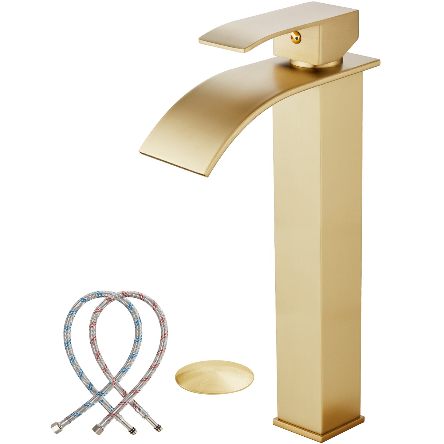 
                  
                    Midanya Waterfall Bathroom Bowl Vessl Sink Tall Faucet Single Handle Single Hole Deck Mount with Large Rectangular Spout Sink Faucet Lavatory Vanities
                  
                