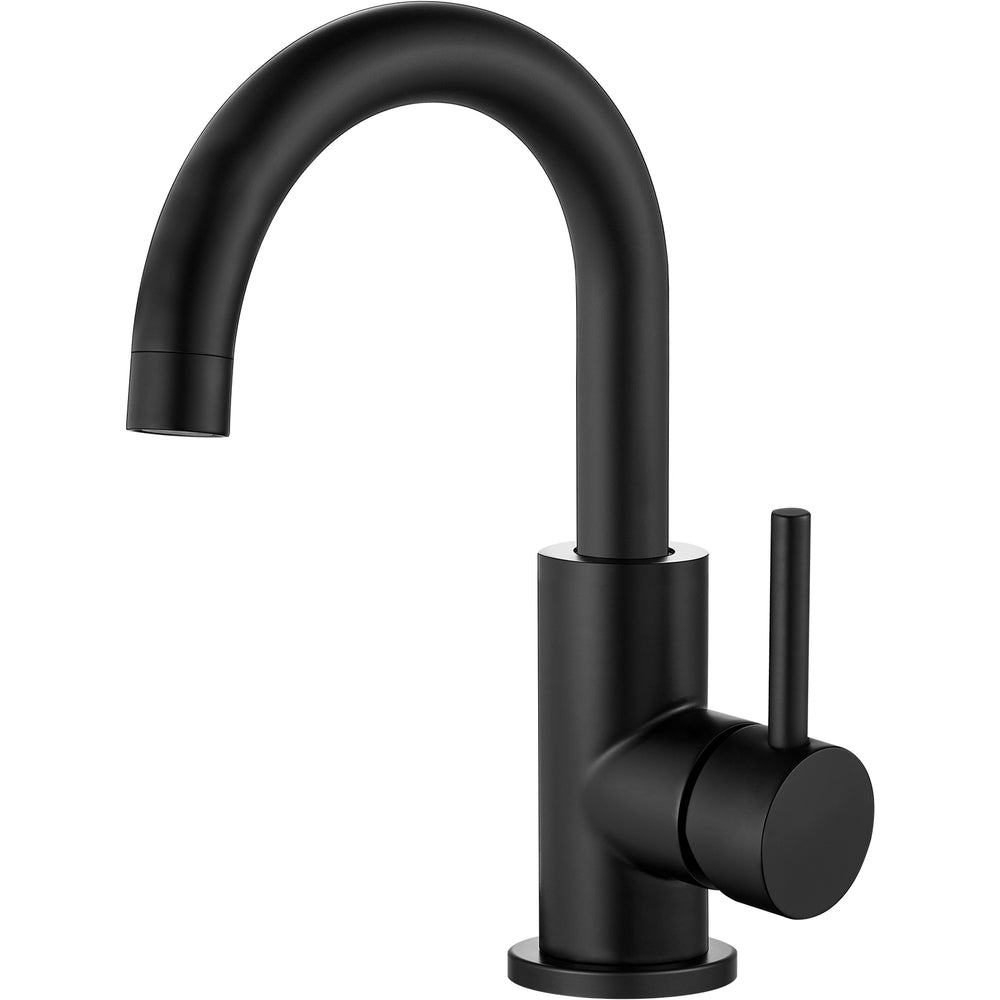 Midanya Bar Sink Faucet for Bathroom Kitchen Small RV Campers Farmhouse Vanity Lavatory Faucet Single Handle Utility Marine Outdoor Faucet with Cover Plate, Water Supply Lines