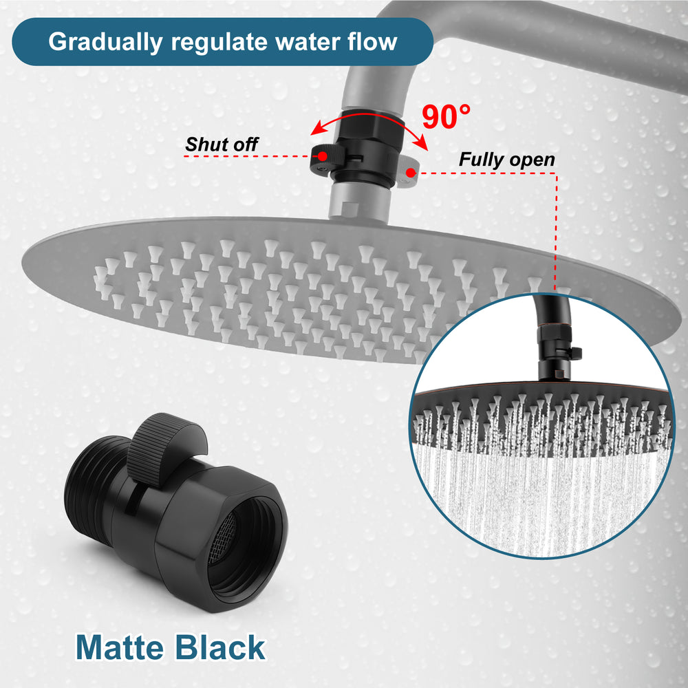 
                  
                    Water Flow Control Valve Shut Off Valve Shower Volume Control Valve  Brass 1/2'' Standard Connection Water Flow Control Valve Regulator Shower Head Valve with Handle Lever
                  
                