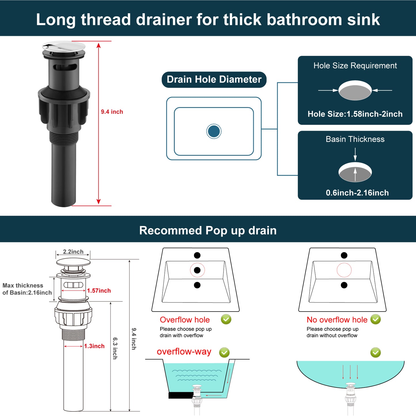 
                  
                    Midanya LED Bathroom Sink Faucet,Waterfall Single Hole Handle 3 Colors Changing Bathroom Faucet, Wide Glass Spout LED Light RV Bathroom Faucet with Pop Up Drain and Water Supply Lines
                  
                