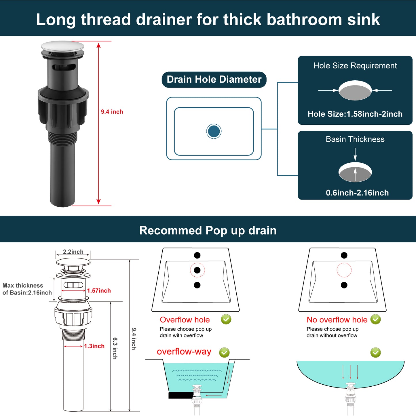 
                  
                    Midanya LED Bathroom Sink Faucet,Waterfall Single Hole Handle 3 Colors Changing Bathroom Faucet, Wide Glass Spout LED Light RV Bathroom Faucet with Pop Up Drain and Water Supply Lines
                  
                