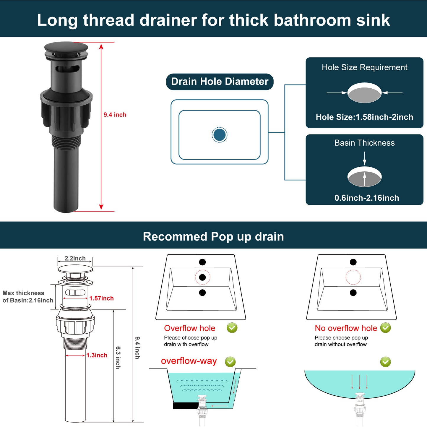 
                  
                    Midanya LED Bathroom Sink Faucet,Waterfall Single Hole Handle 3 Colors Changing Bathroom Faucet, Wide Glass Spout LED Light RV Bathroom Faucet with Pop Up Drain and Water Supply Lines
                  
                