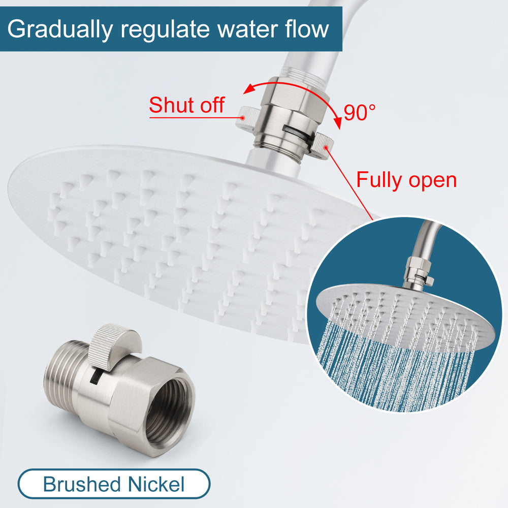 
                  
                    Water Flow Control Valve Shut Off Valve Shower Volume Control Valve  Brass 1/2'' Standard Connection Water Flow Control Valve Regulator Shower Head Valve with Handle Lever
                  
                