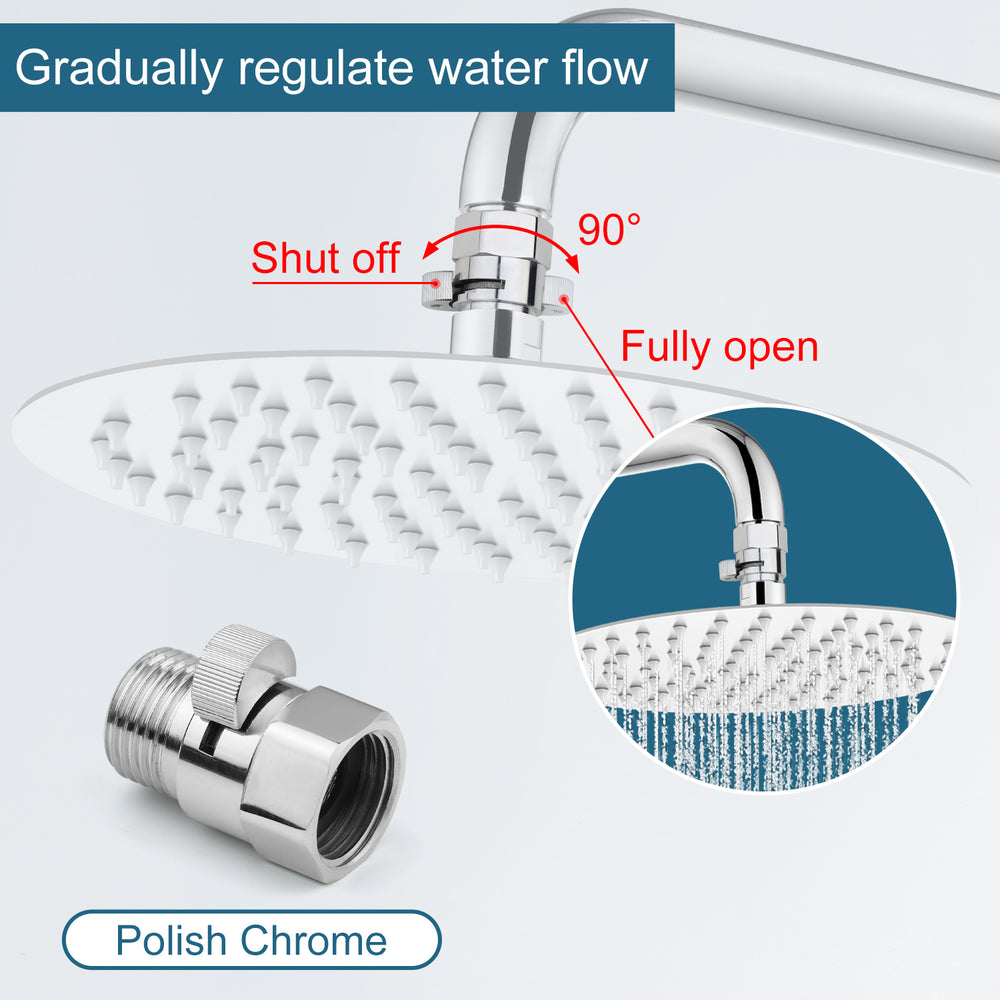 
                  
                    Water Flow Control Valve Shut Off Valve Shower Volume Control Valve  Brass 1/2'' Standard Connection Water Flow Control Valve Regulator Shower Head Valve with Handle Lever
                  
                