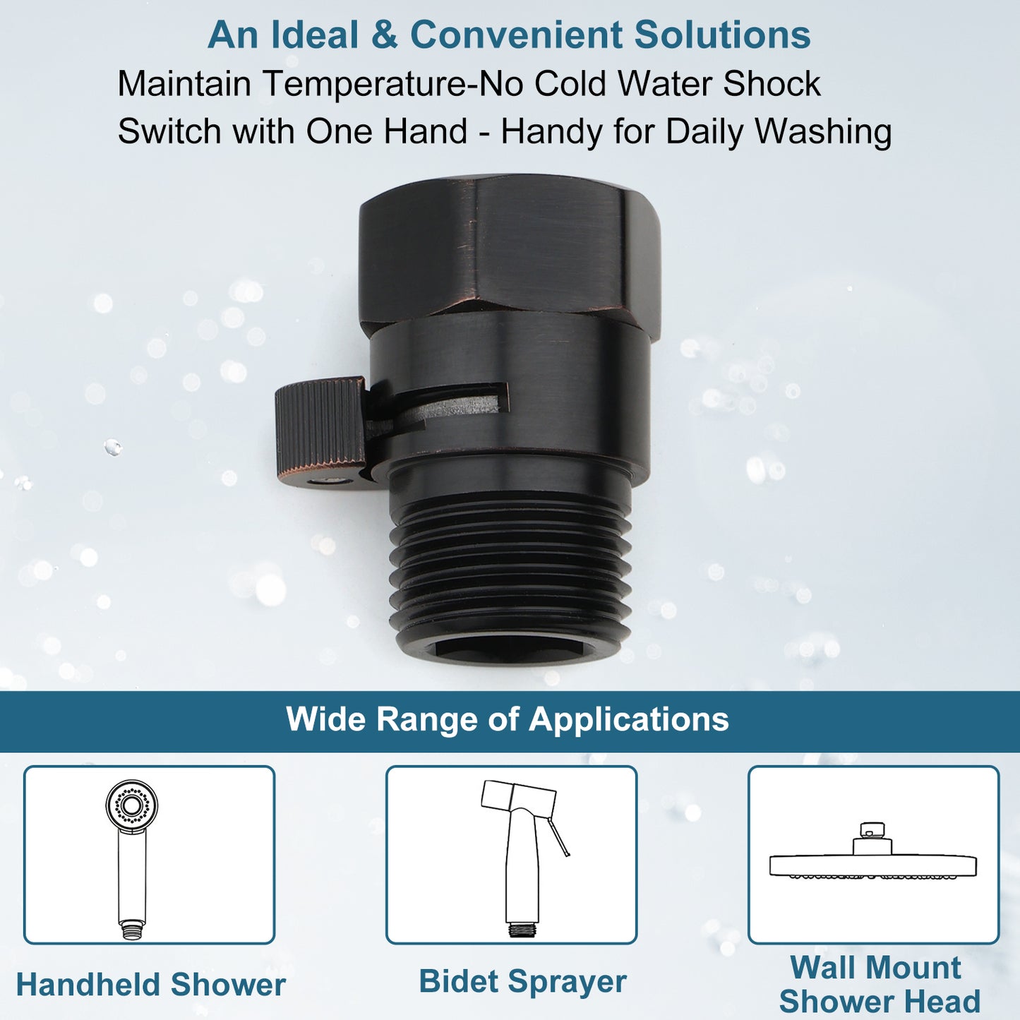 
                  
                    Water Flow Control Valve Shut Off Valve Shower Volume Control Valve  Brass 1/2'' Standard Connection Water Flow Control Valve Regulator Shower Head Valve with Handle Lever
                  
                