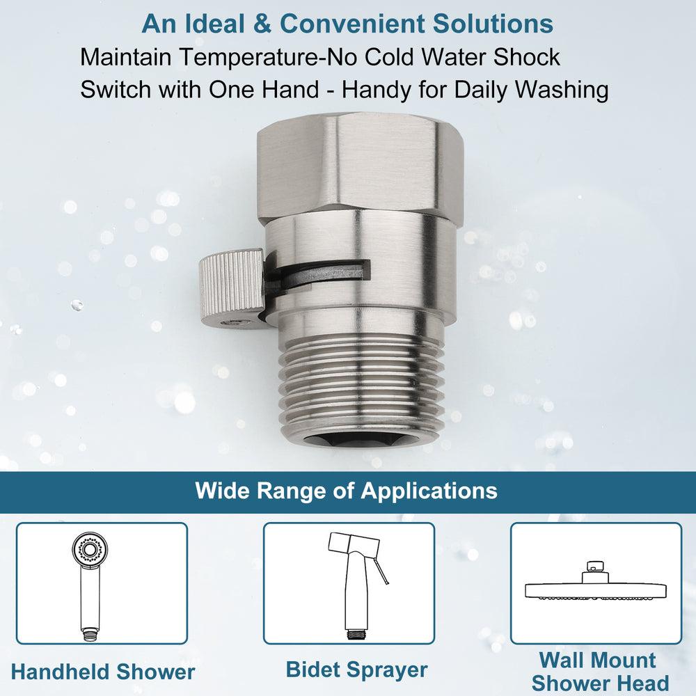 
                  
                    Water Flow Control Valve Shut Off Valve Shower Volume Control Valve  Brass 1/2'' Standard Connection Water Flow Control Valve Regulator Shower Head Valve with Handle Lever
                  
                