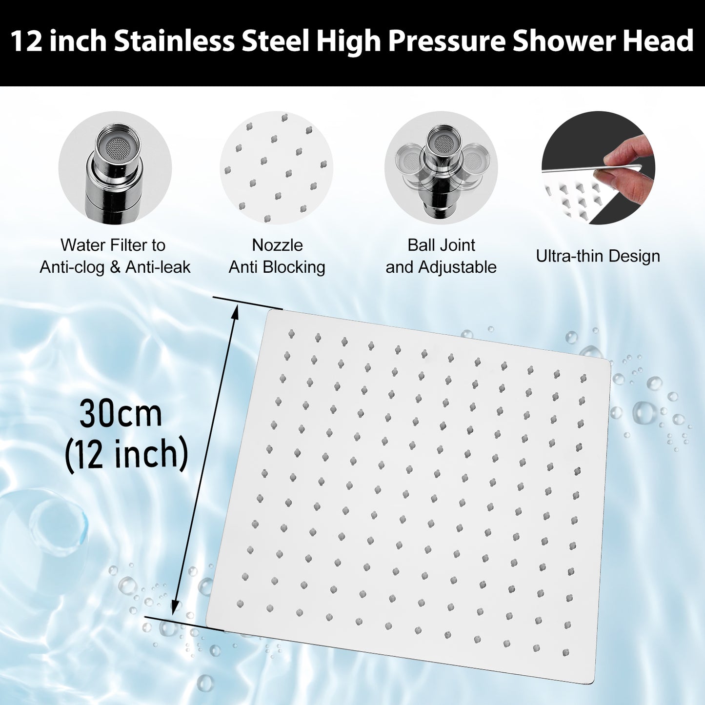 
                  
                    Midanya Bathroom Shower System 12 Inch Rainfall Shower Head with Handheld Spary Wall Mount Tub Spout Combo Set Rough-in Valve 3 Function Mixer Shower Faucet Luxury
                  
                